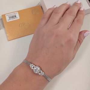New 2 Carats Moissanite Sterling Silver 925 Bracelet With certificate And Box 😍